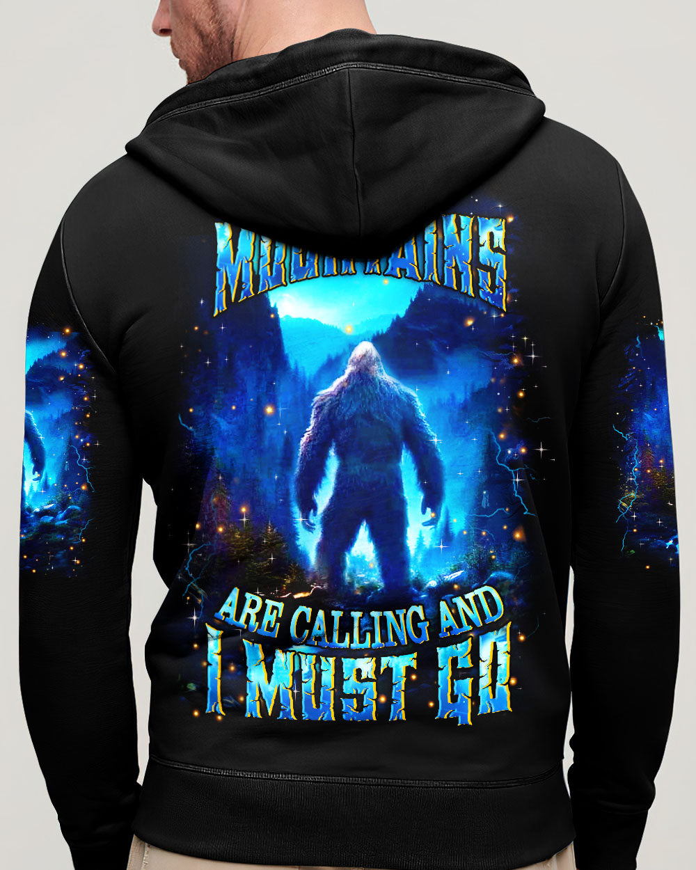 THE MOUNTAINS ARE CALLING BIGFOOT ALL OVER PRINT - YHHN0611252