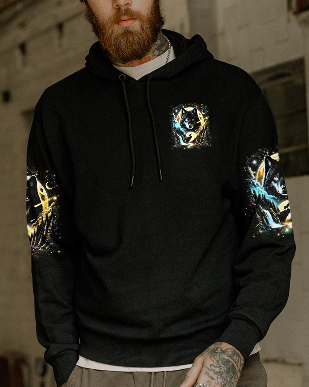 HELLO DARKNESS MY OLD FRIEND WOLF ALL OVER PRINT - YHHN0912251