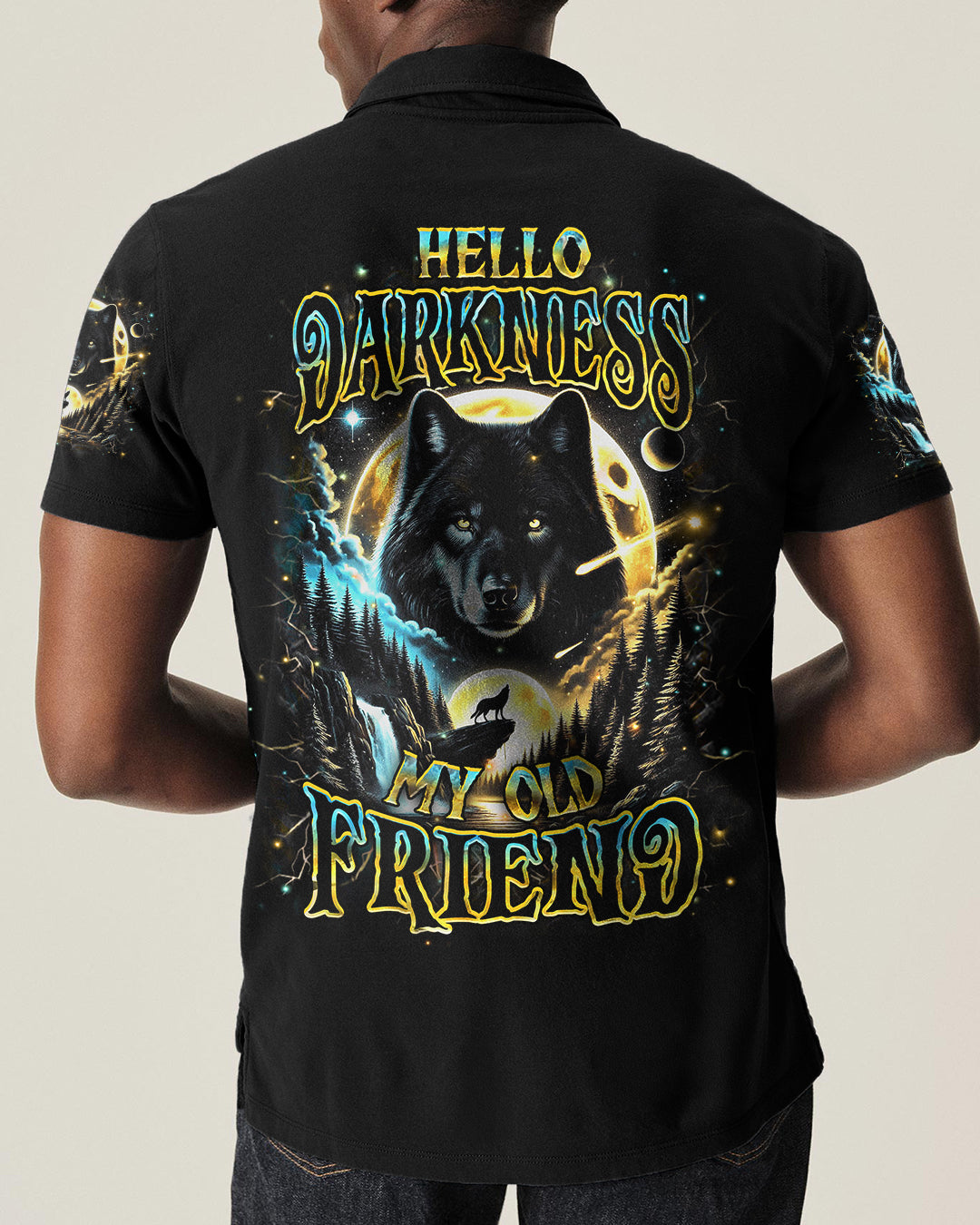 HELLO DARKNESS MY OLD FRIEND WOLF ALL OVER PRINT - YHHN0912251