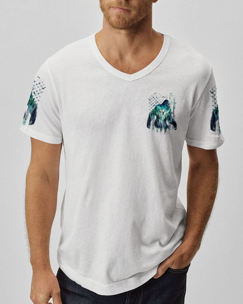 THE FOREST IS CALLING AND I MUST GO BIGFOOT ALL OVER PRINT - YHHN1002254