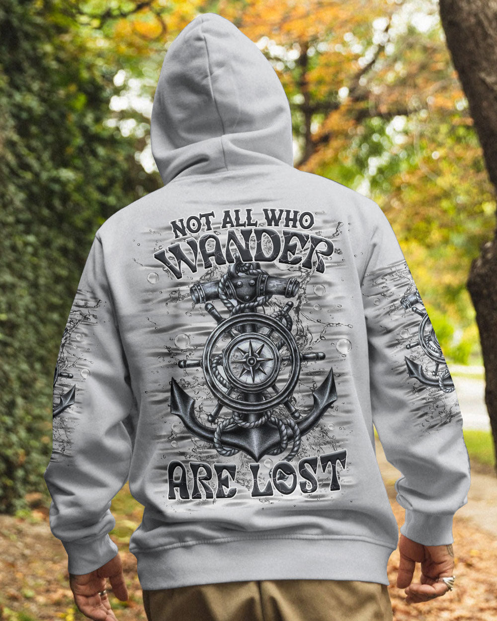 NOT ALL WHO WANDER ARE LOST ANCHOR COMPASS ALL OVER PRINT - YHHN1003254