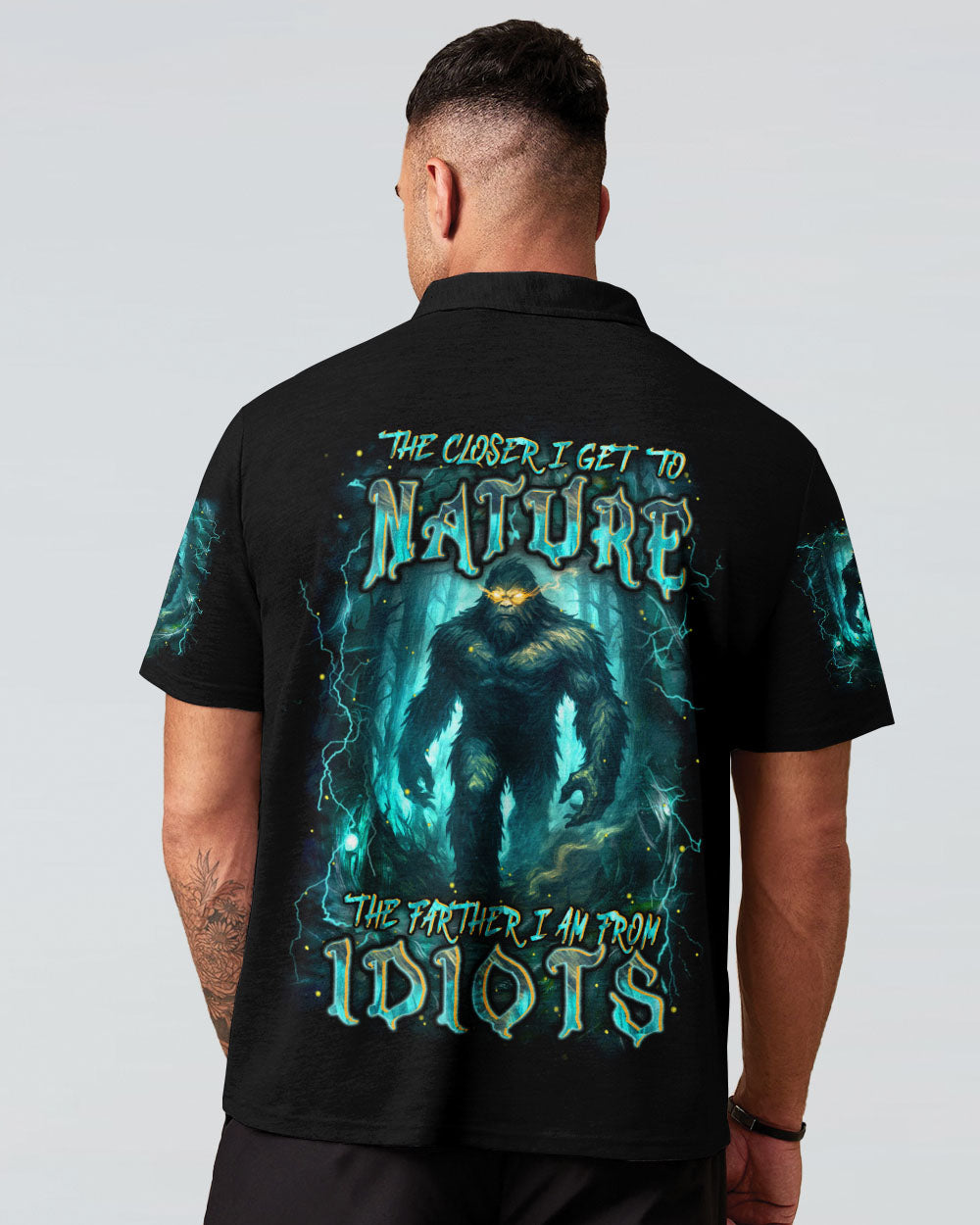 THE CLOSER I GET TO NATURE BIGFOOT ALL OVER PRINT - YHHN1007253