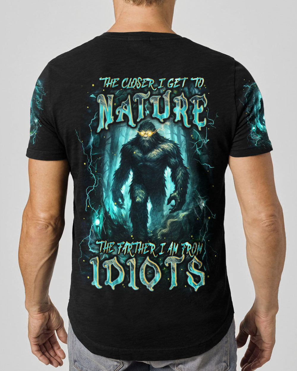THE CLOSER I GET TO NATURE BIGFOOT ALL OVER PRINT - YHHN1007253