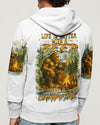 LIFE IS BETTER WITH A BEER AND A CAMPFIRE BIGFOOT ALL OVER PRINT - YHHN1009252