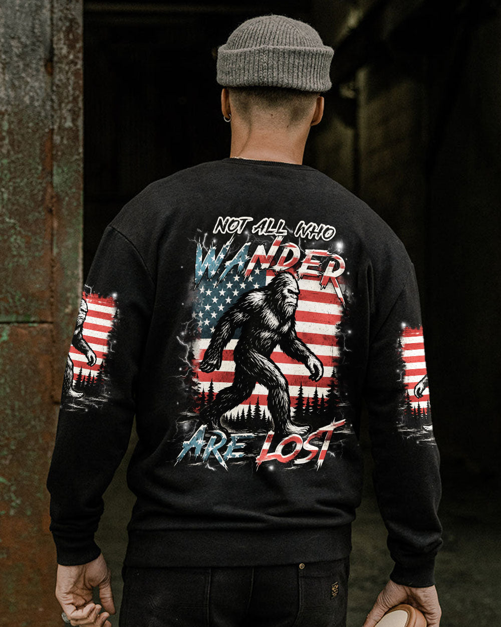 NOT ALL WHO WANDER ARE LOST BIGFOOT ALL OVER PRINT - YHHN1205251