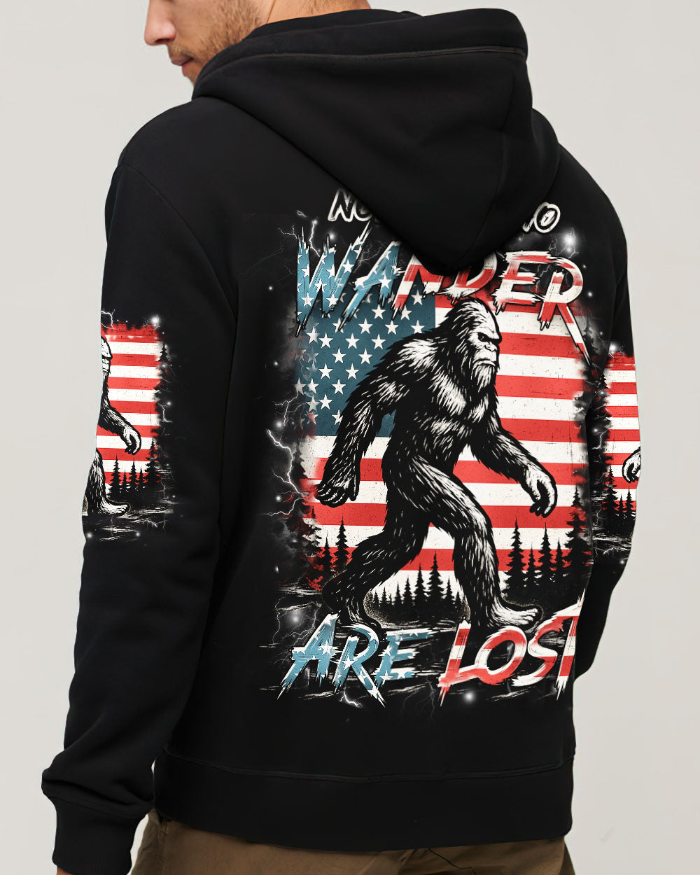 NOT ALL WHO WANDER ARE LOST BIGFOOT ALL OVER PRINT - YHHN1205251