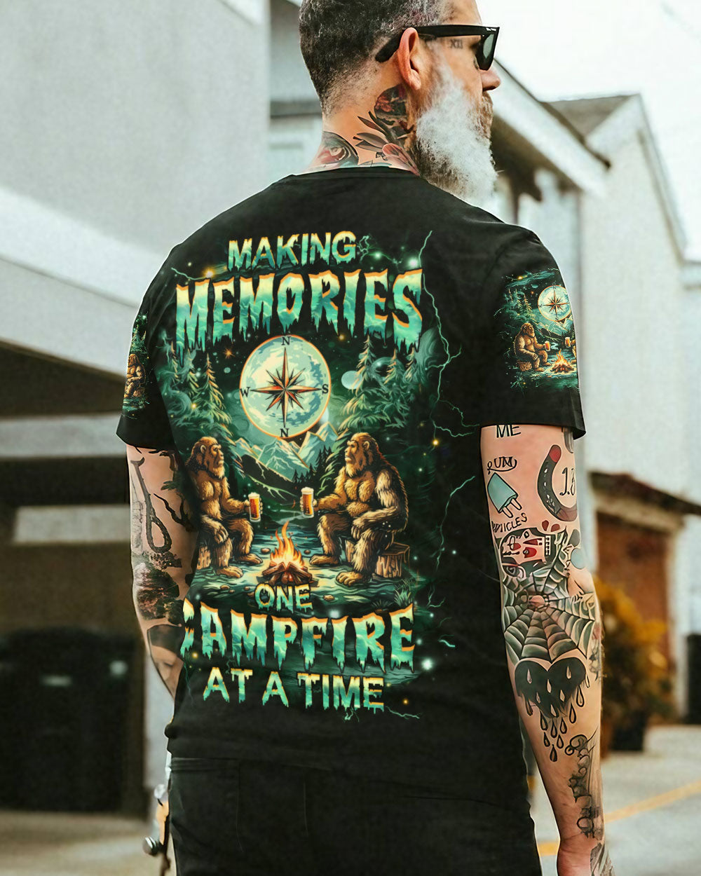 MAKING MEMORIES ONE CAMPFIRE AT A TIME BIGFOOT ALL OVER PRINT- YHHN1212242