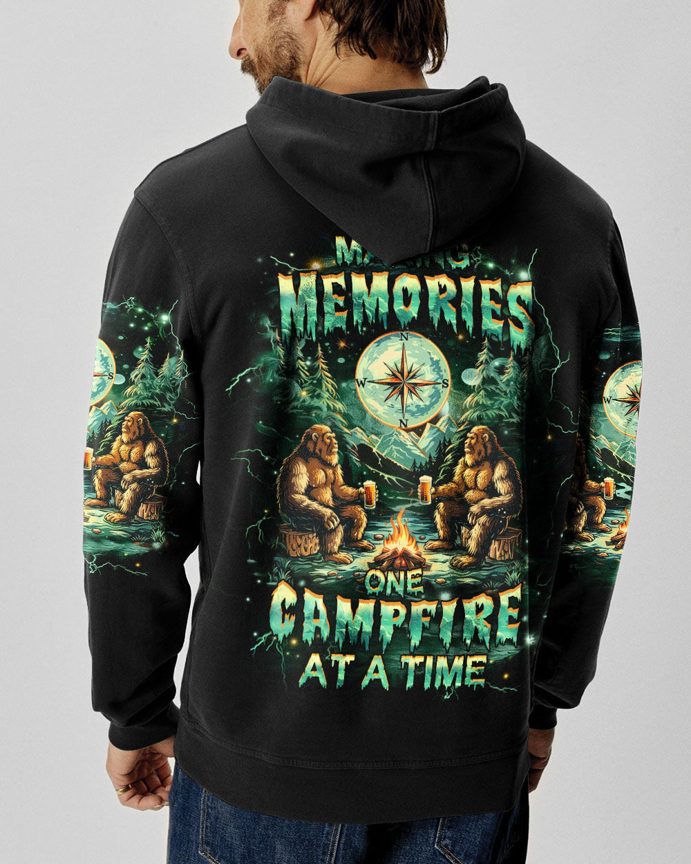 MAKING MEMORIES ONE CAMPFIRE AT A TIME BIGFOOT ALL OVER PRINT- YHHN1212242