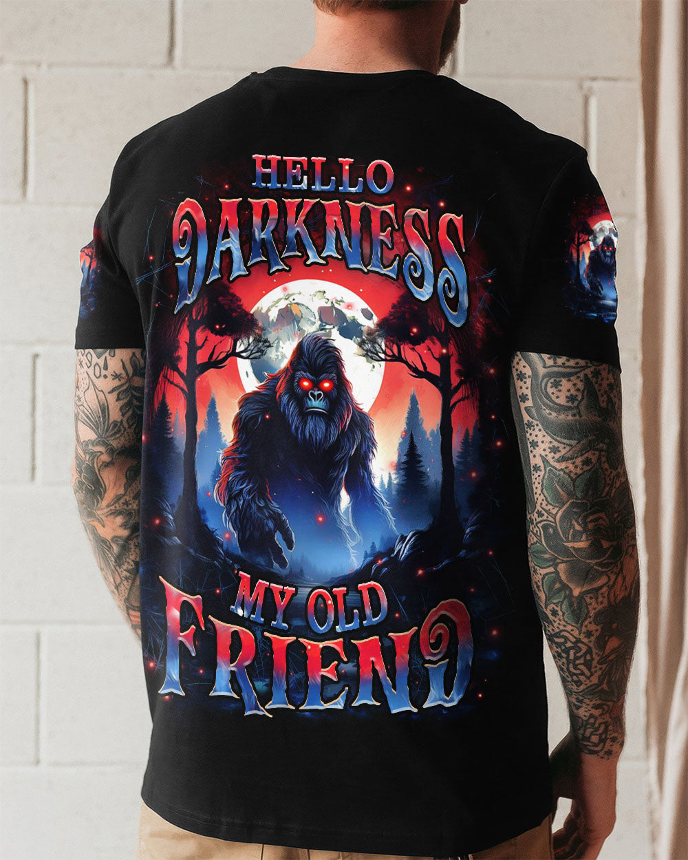 HELLO DARKNESS MY OLD FRIEND BIGFOOT ALL OVER PRINT - YHHN1610253
