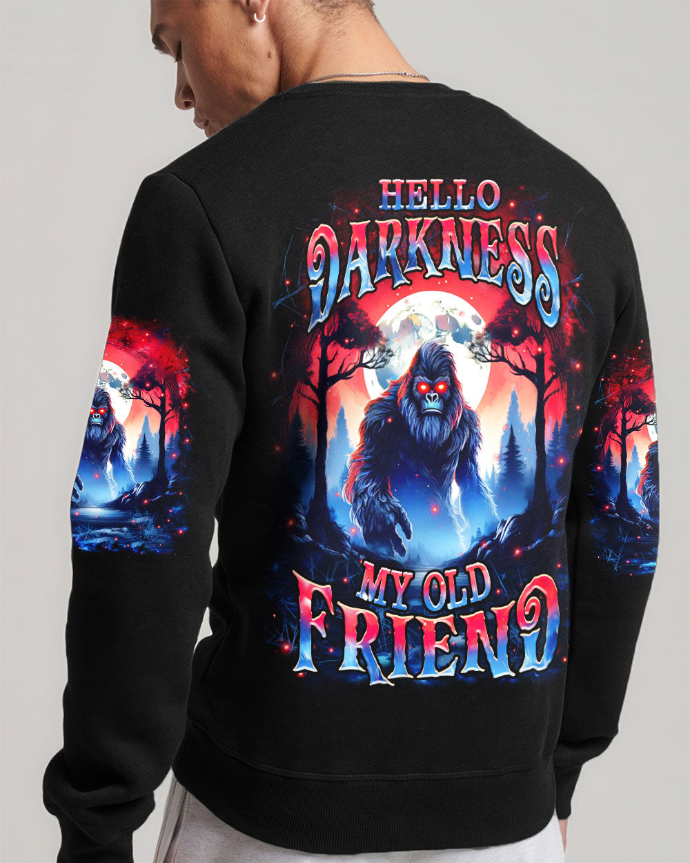 HELLO DARKNESS MY OLD FRIEND BIGFOOT ALL OVER PRINT - YHHN1610253