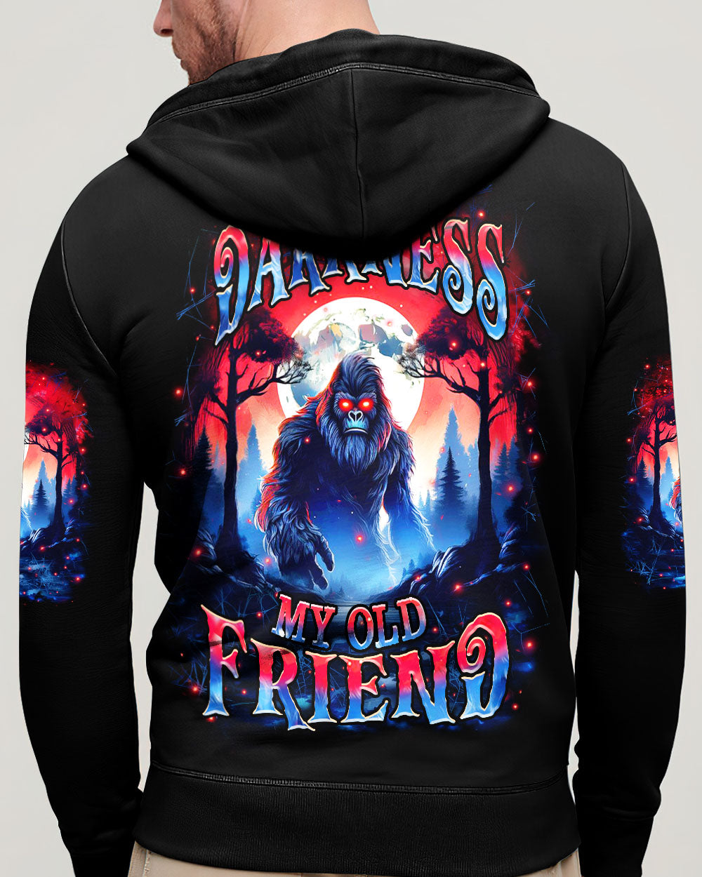HELLO DARKNESS MY OLD FRIEND BIGFOOT ALL OVER PRINT - YHHN1610253