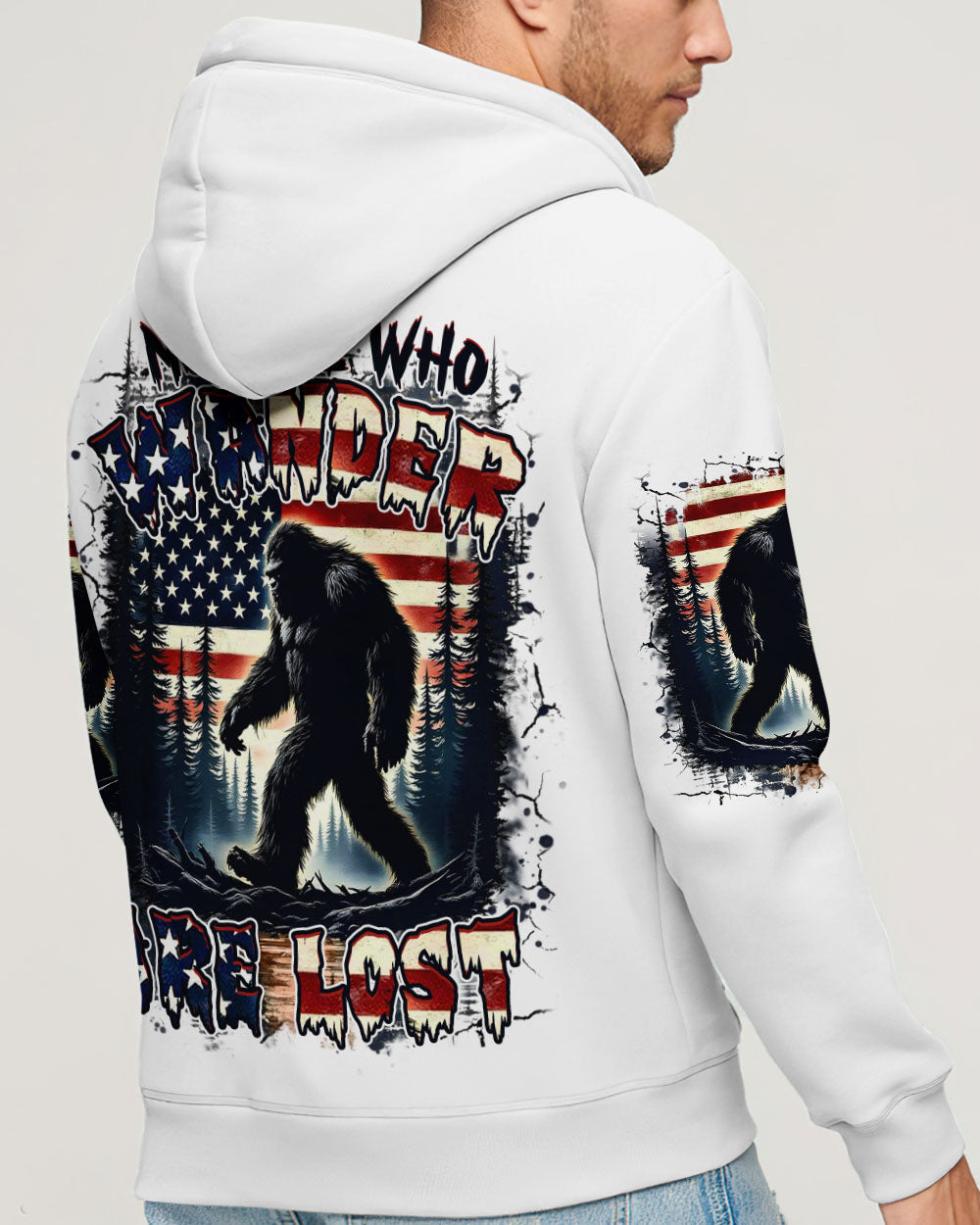 NOT ALL WHO WANDER ARE LOST BIGFOOT ALL OVER PRINT - YHHN1804254