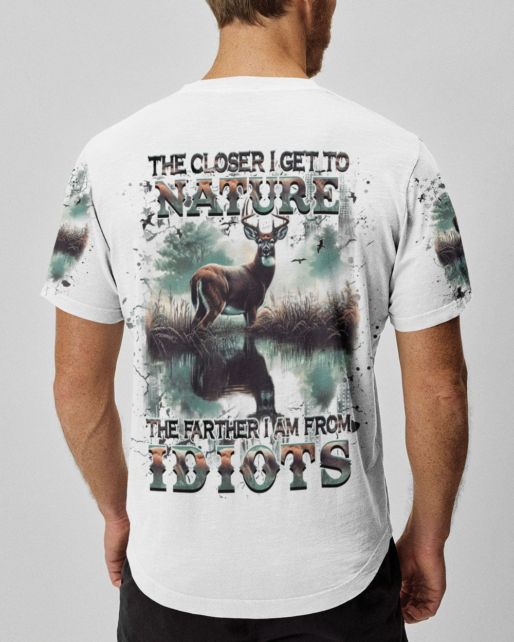THE CLOSER I GET TO NATURE DEER ALL OVER PRINT - YHHN1811241