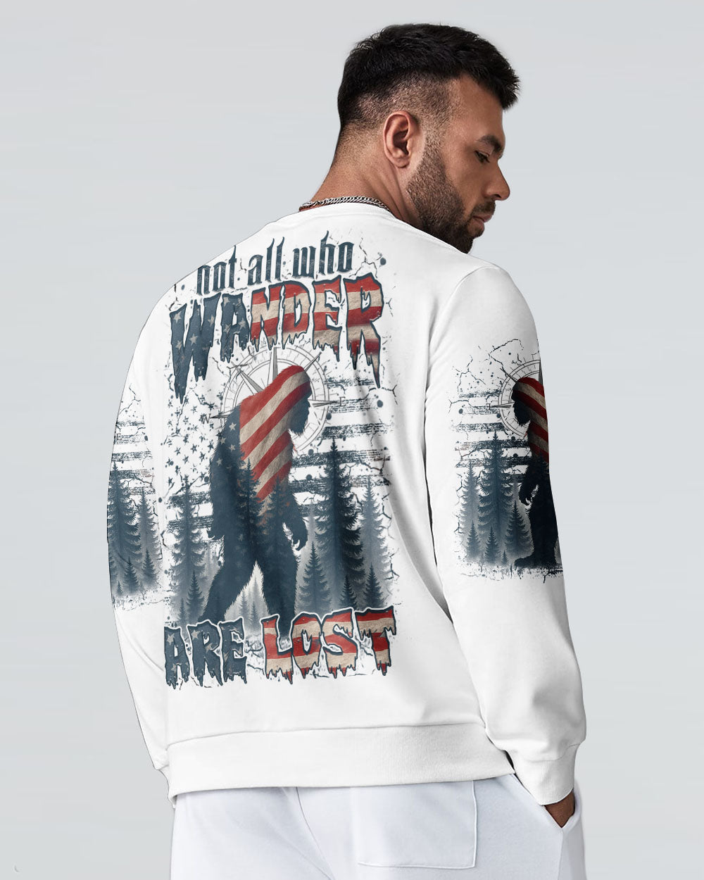 NOT ALL WHO WANDER ARE LOST BIGFOOT ALL OVER PRINT - YHHN1906253