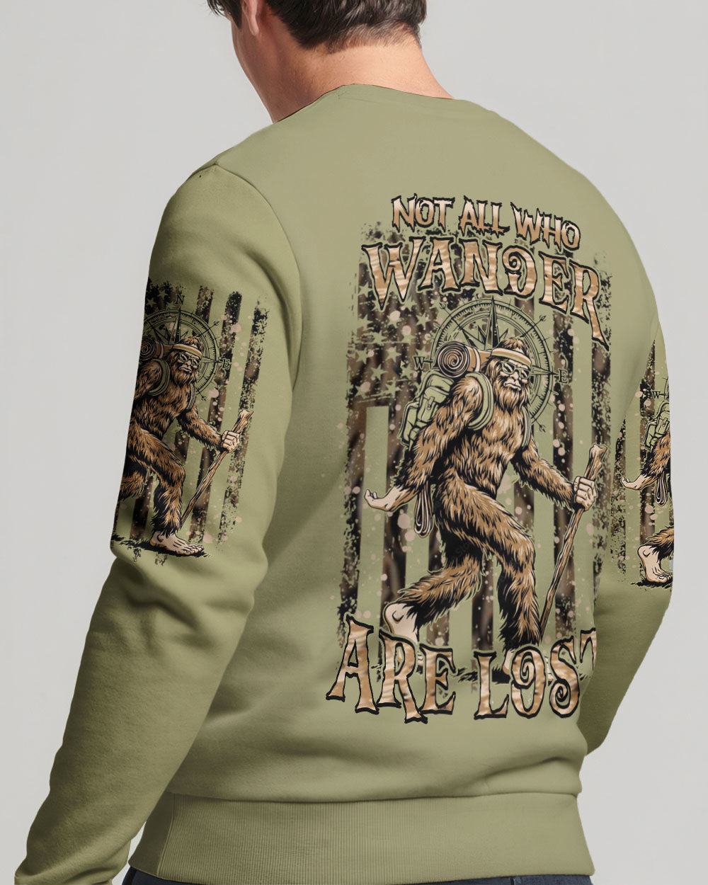 NOT ALL WHO WANDER ARE LOST BIGFOOT ALL OVER PRINT - YHHN1911251
