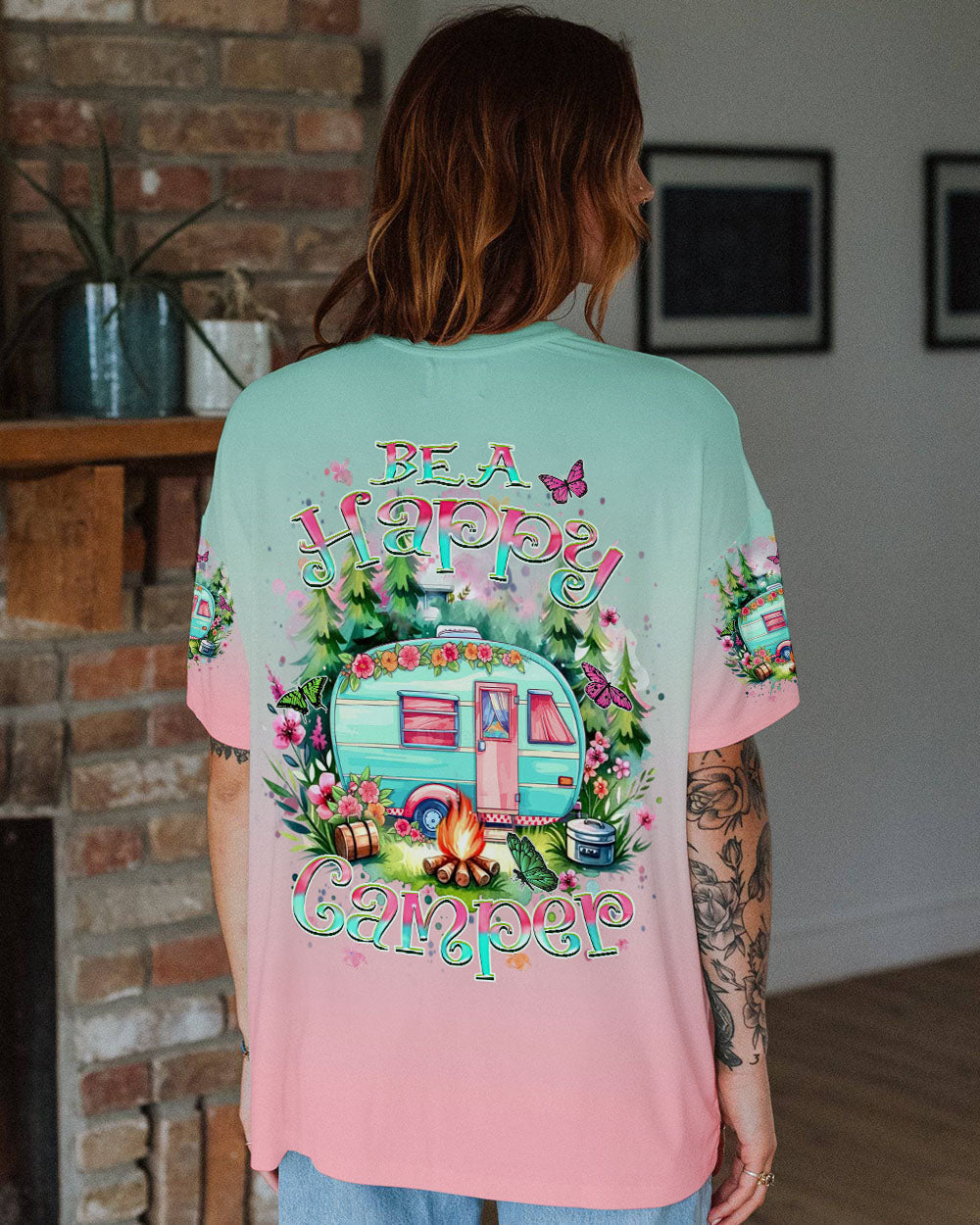 BE A HAPPY CAMPER ALL OVER PRINT - YHHN1912243