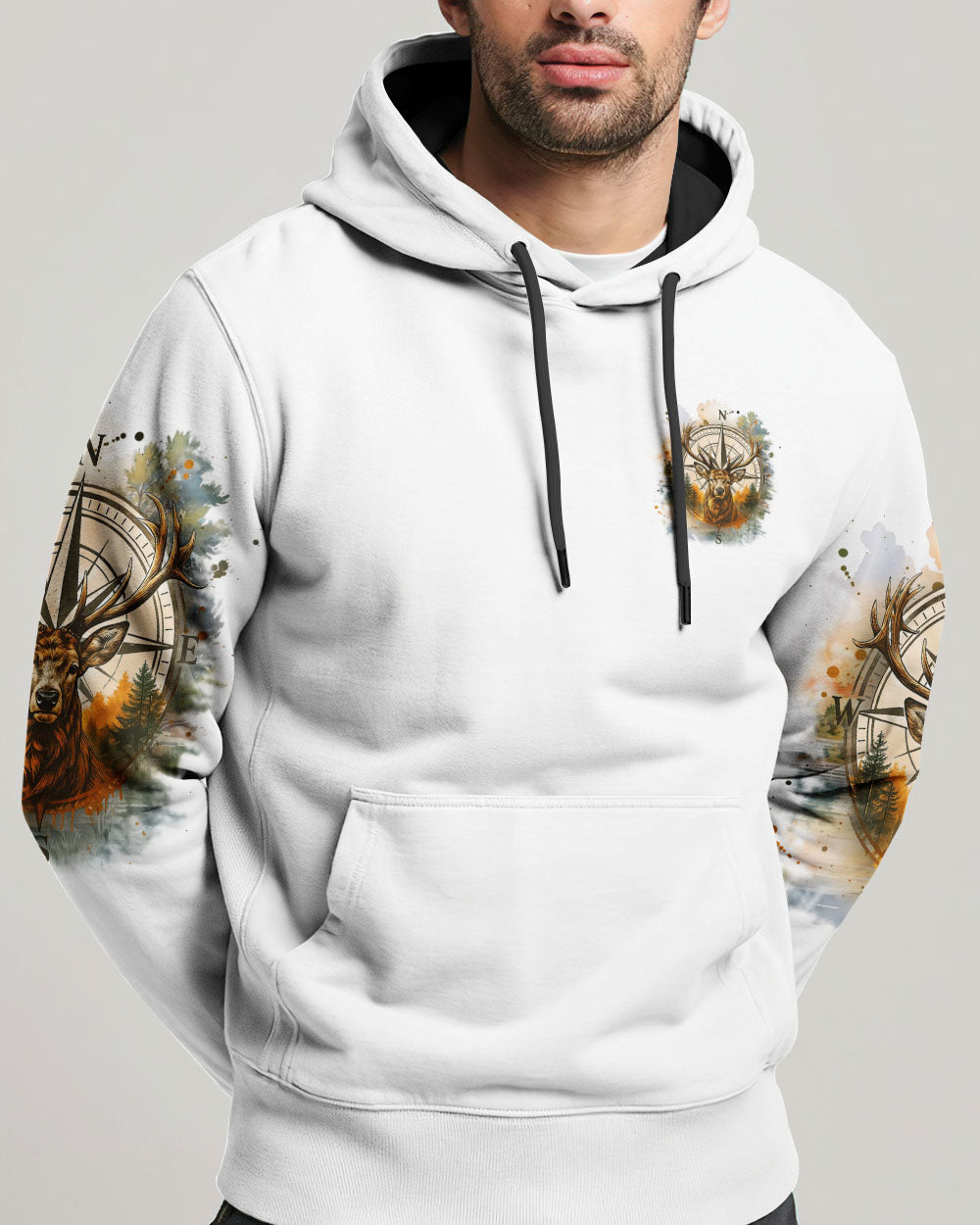 NOT ALL WHO WANDER ARE LOST DEER COMPASS ALL OVER PRINT - YHHN2107253