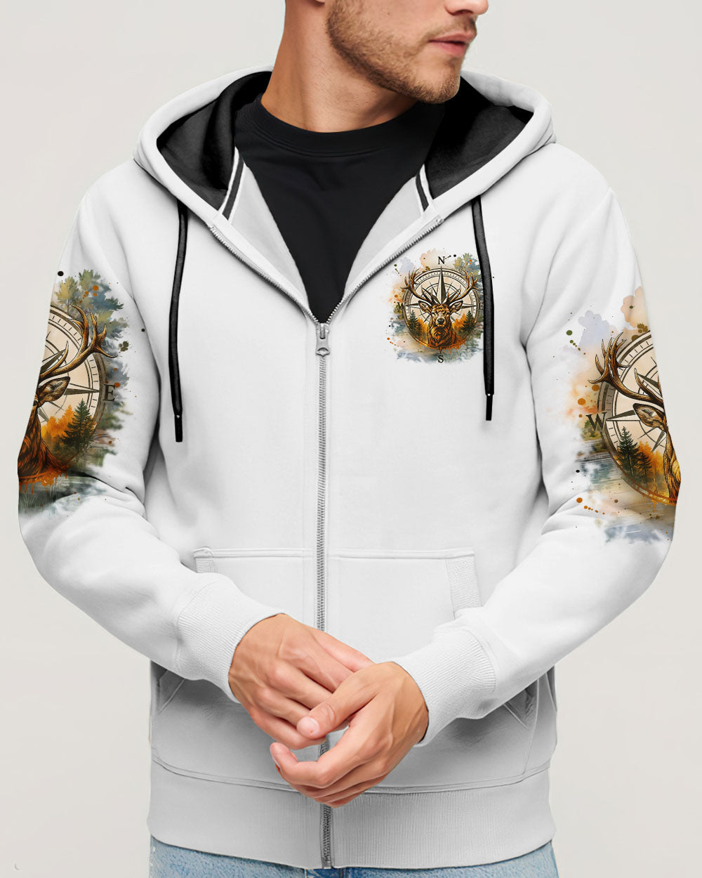NOT ALL WHO WANDER ARE LOST DEER COMPASS ALL OVER PRINT - YHHN2107253
