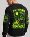 I'M HIDING FROM STUPID PEOPLE BIGFOOT ALL OVER PRINT - YHHN2210253