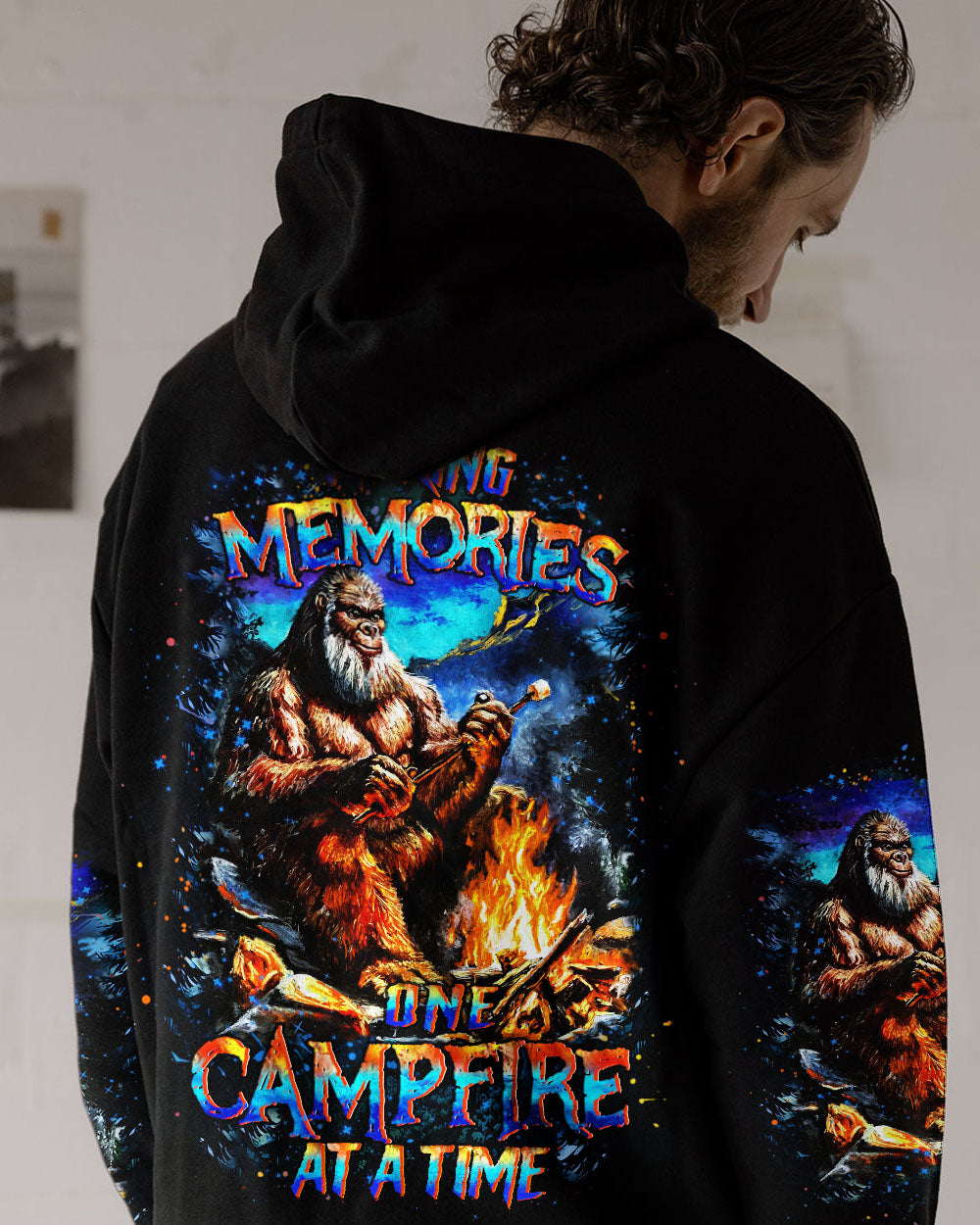 MAKING MEMORIES ONE CAMPFIRE AT A TIME BIGFOOT ALL OVER PRINT - YHHN2310251