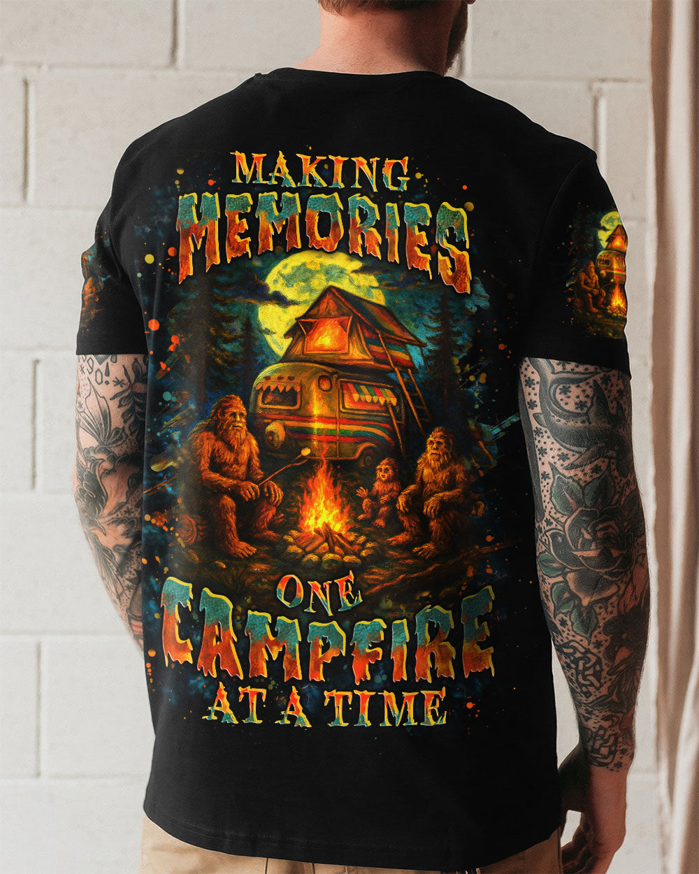 MAKING MEMORIES ONE CAMPFIRE AT A TIME BIGFOOT ALL OVER PRINT - YHHN2507254