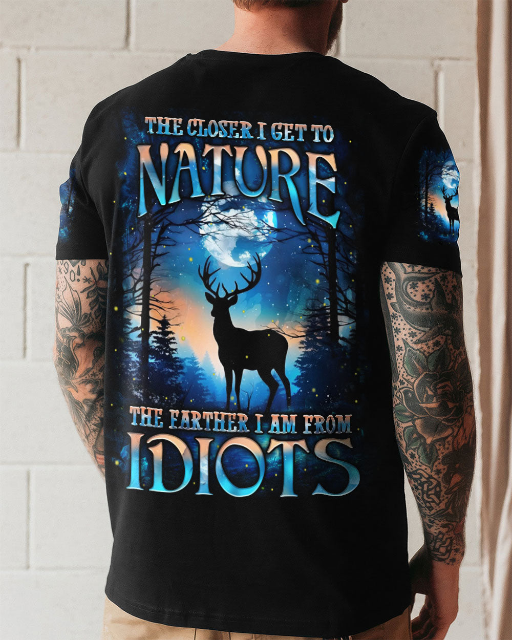 THE CLOSER I GET TO NATURE DEER ALL OVER PRINT - YHHN2606254