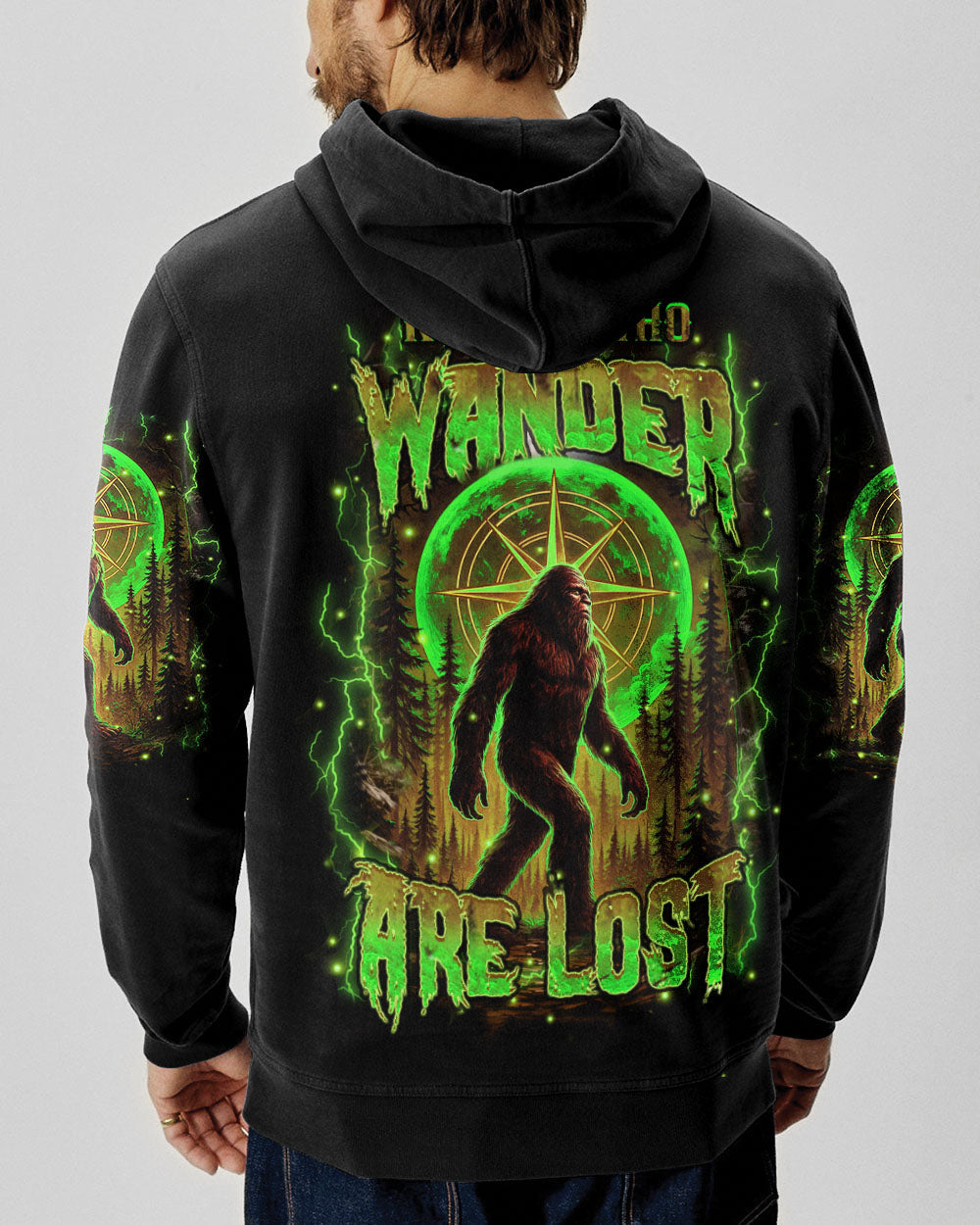 NOT ALL WHO WANDER ARE LOST BIGFOOT ALL OVER PRINT - YHHN2705252