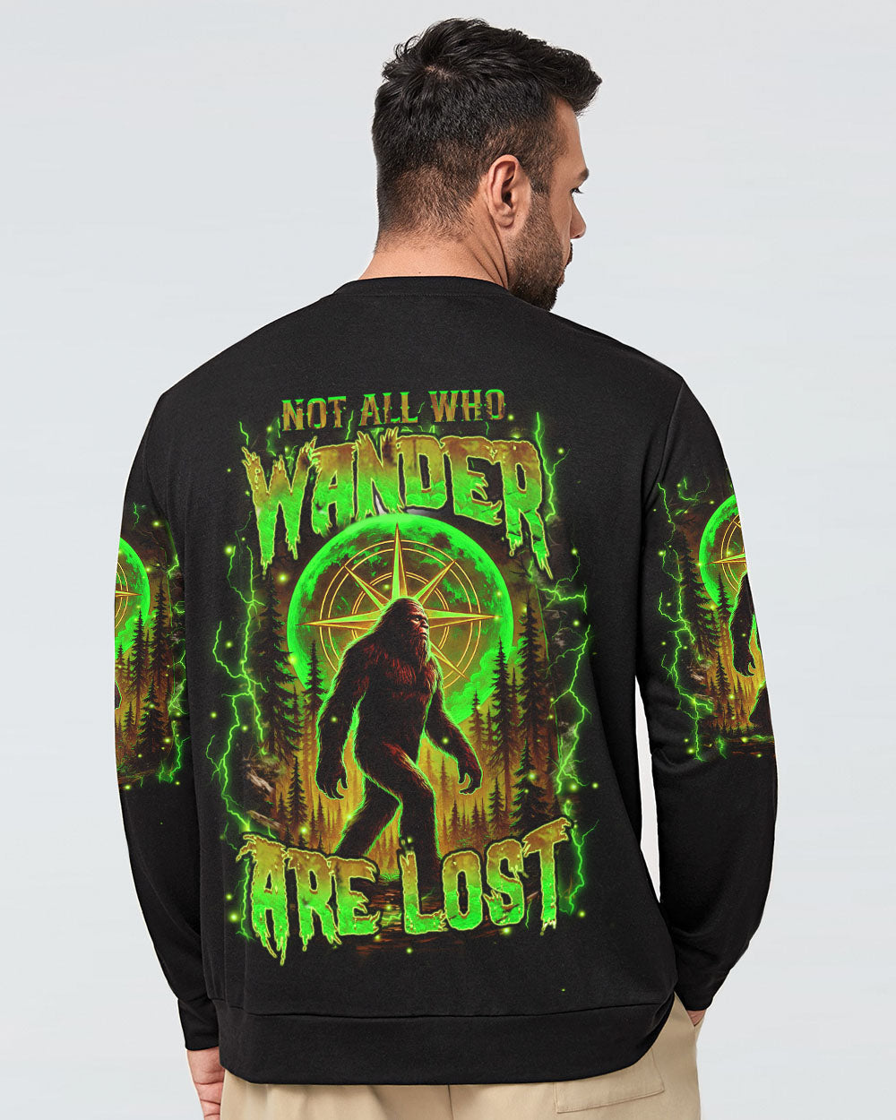 NOT ALL WHO WANDER ARE LOST BIGFOOT ALL OVER PRINT - YHHN2705252