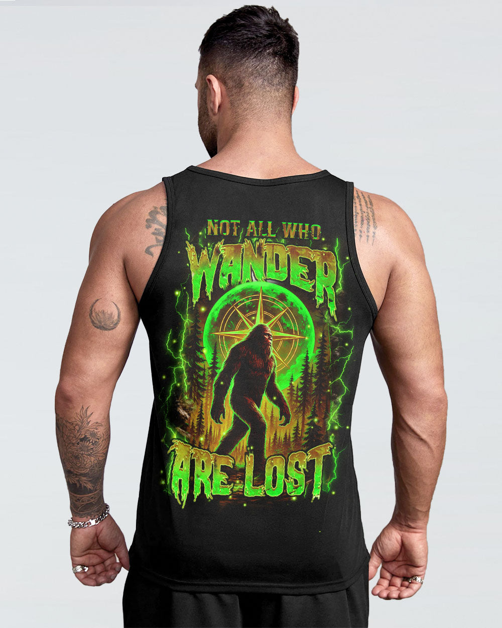 NOT ALL WHO WANDER ARE LOST BIGFOOT ALL OVER PRINT - YHHN2705252
