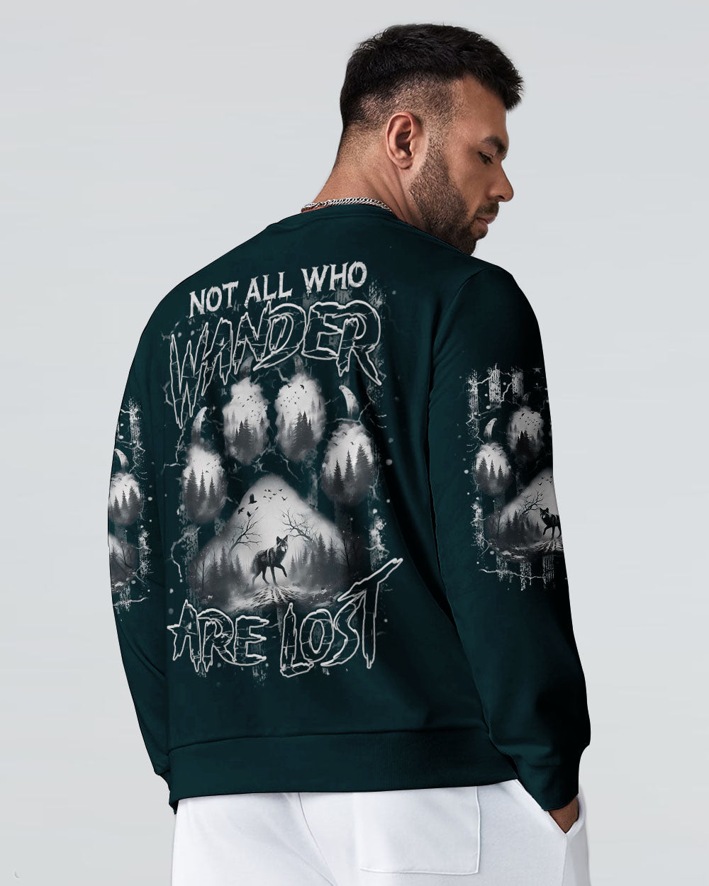 NOT ALL WHO WANDER ARE LOST WOLF ALL OVER PRINT - YHHN2805254