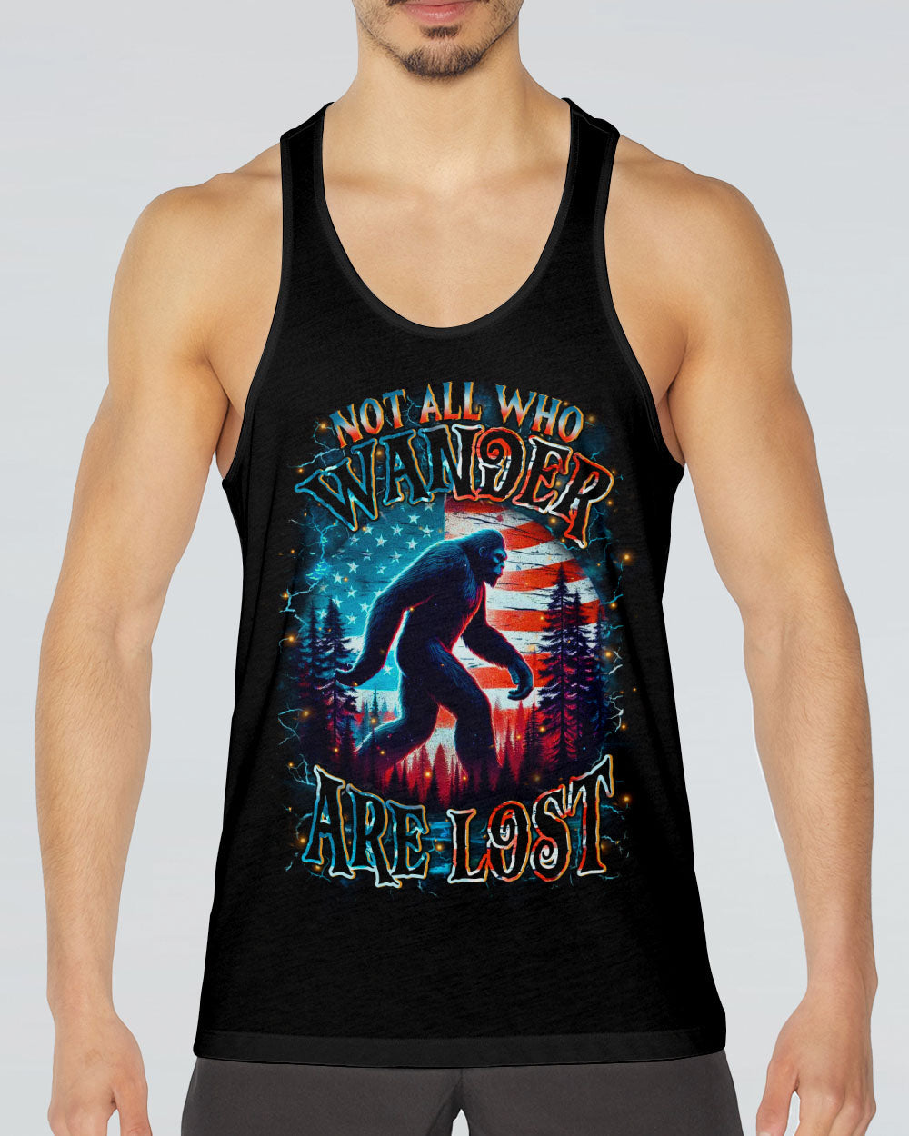 NOT ALL WHO WANDER ARE LOST BIGFOOT ALL OVER PRINT - YHHN2910251