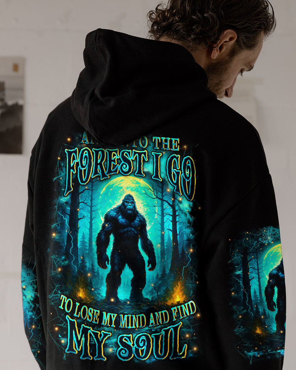 AND INTO THE FOREST I GO BIGFOOT ALL OVER PRINT - YHHN2910254