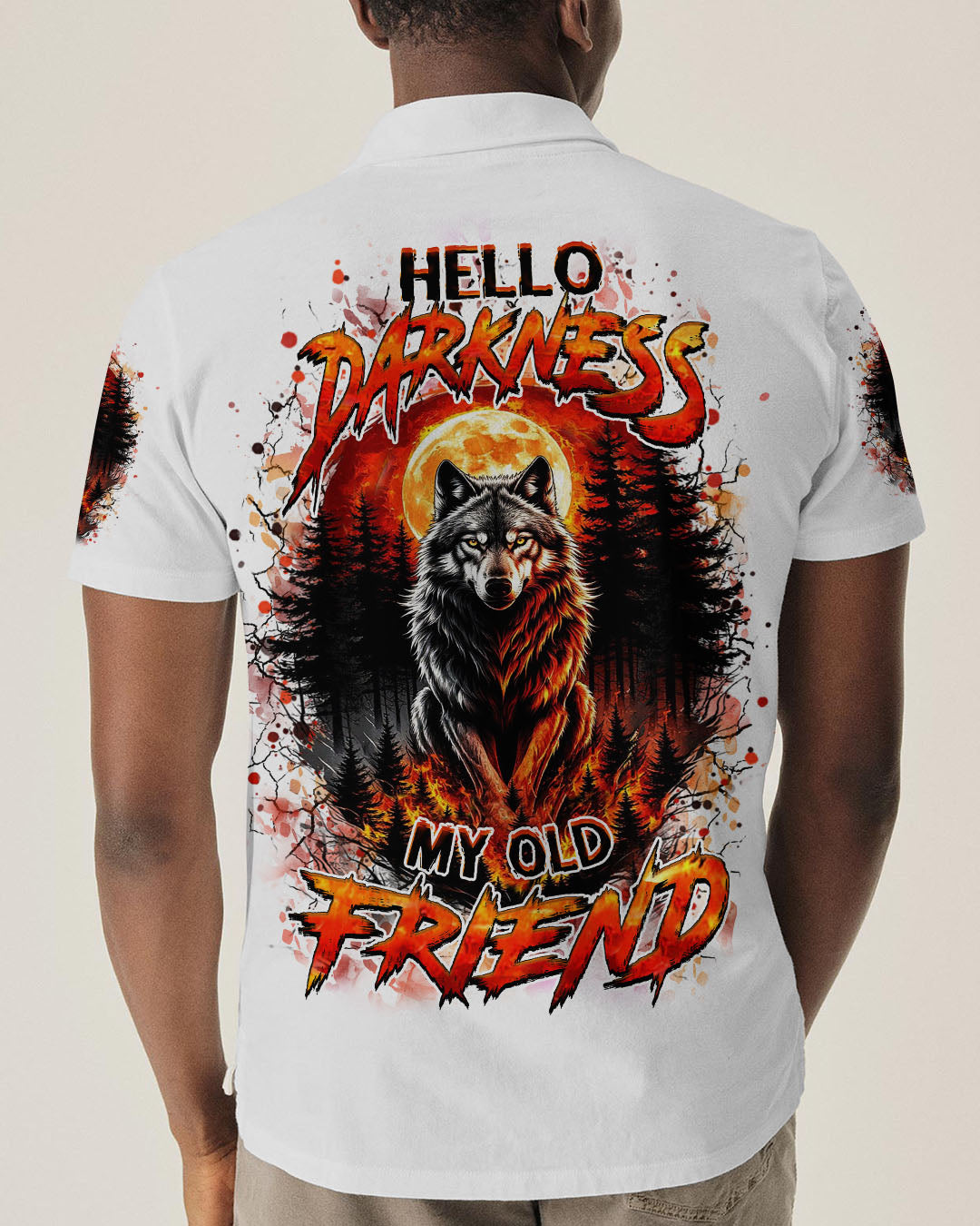 HELLO DARKNESS MY OLD FRIEND WOLF ALL OVER PRINT - YHHN3010252