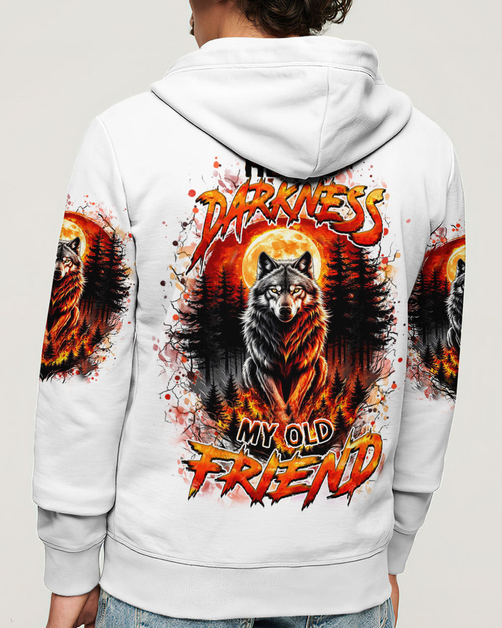 HELLO DARKNESS MY OLD FRIEND WOLF ALL OVER PRINT - YHHN3010252