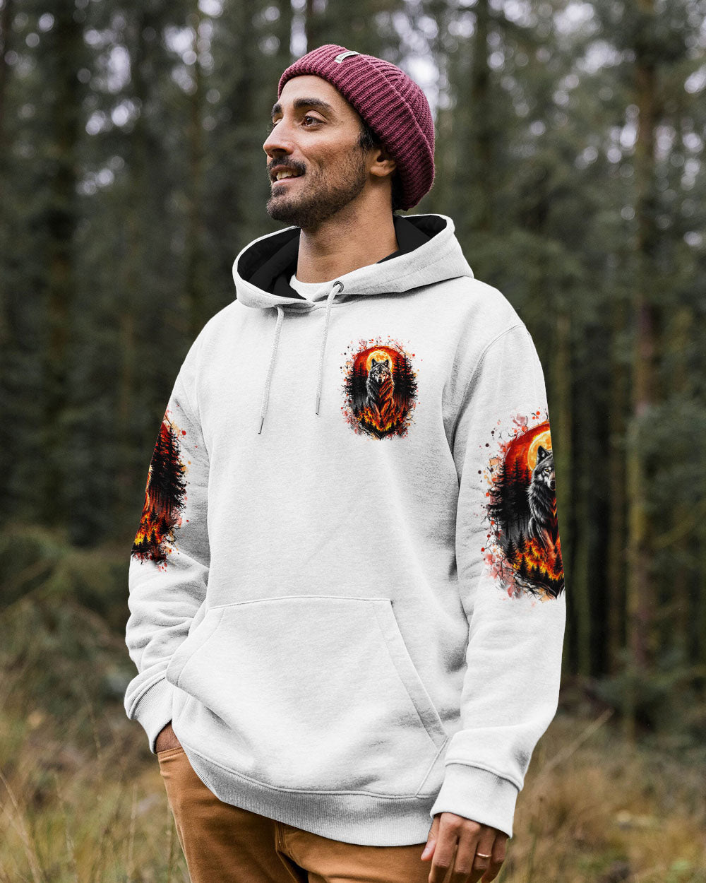 HELLO DARKNESS MY OLD FRIEND WOLF ALL OVER PRINT - YHHN3010252