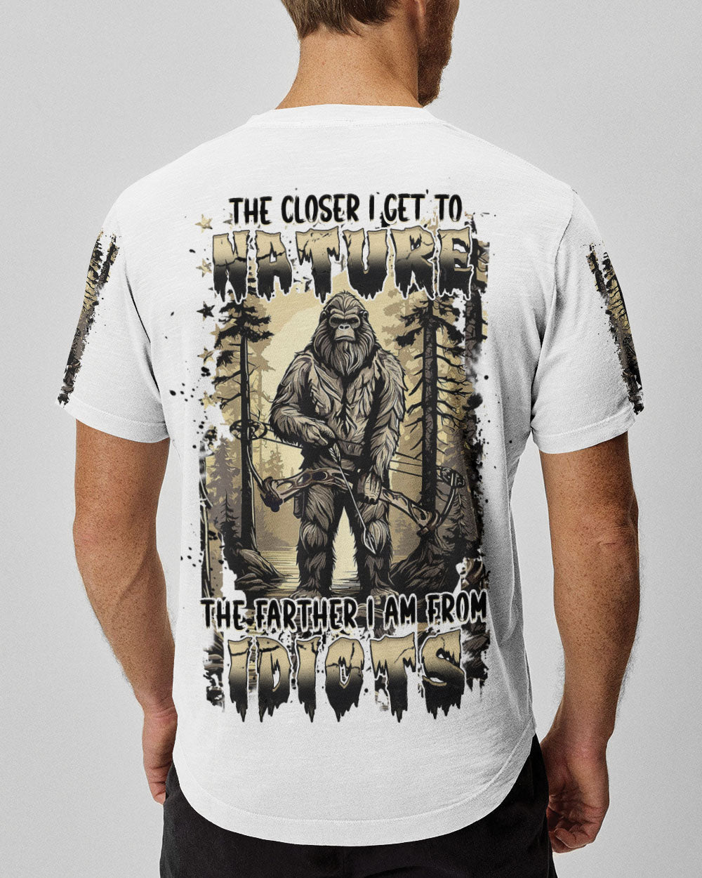 THE CLOSER I GET TO NATURE BIGFOOT ALL OVER PRINT - YHHN3103252