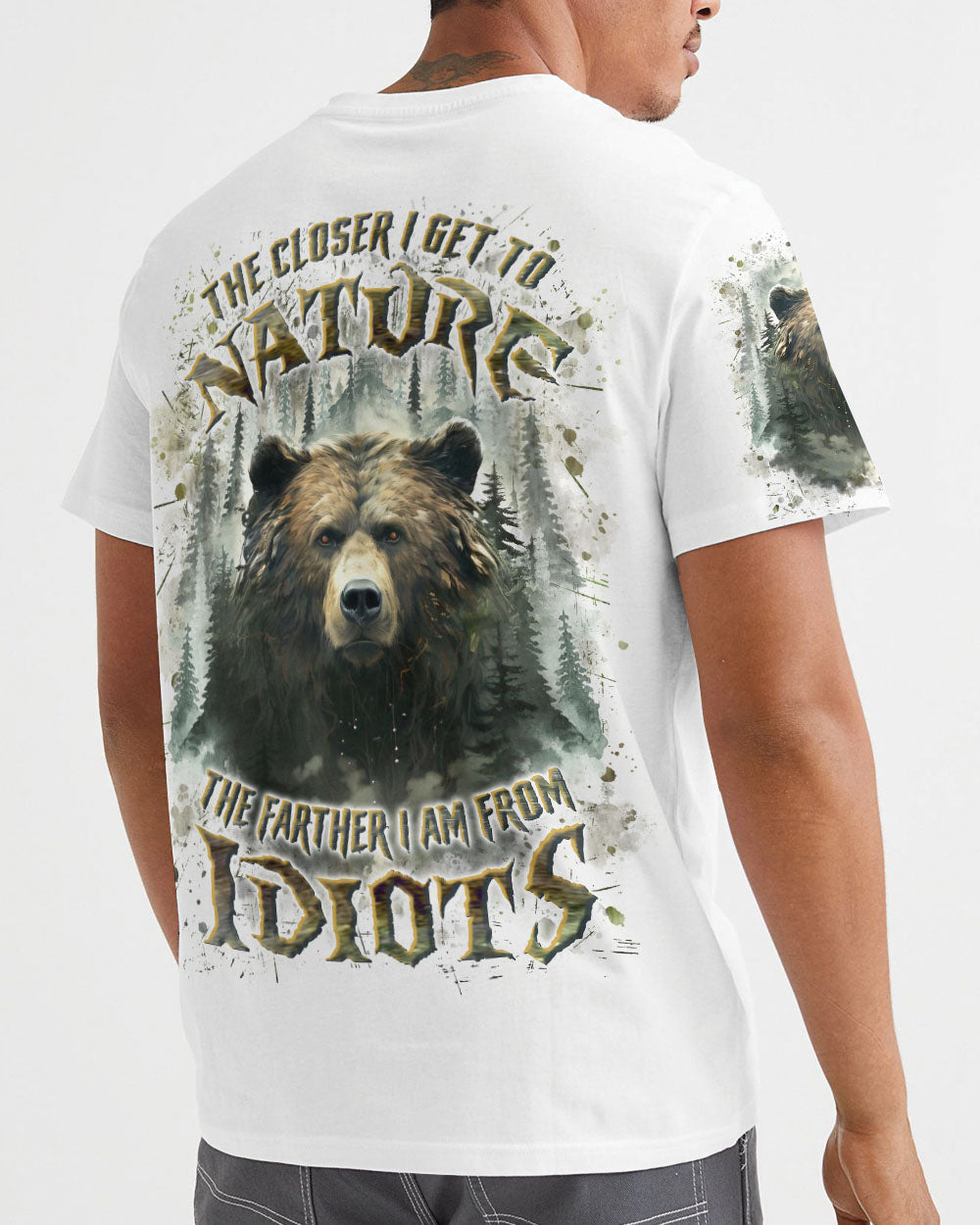 THE CLOSER I GET TO NATURE BEAR ALL OVER PRINT -YHLN0110241