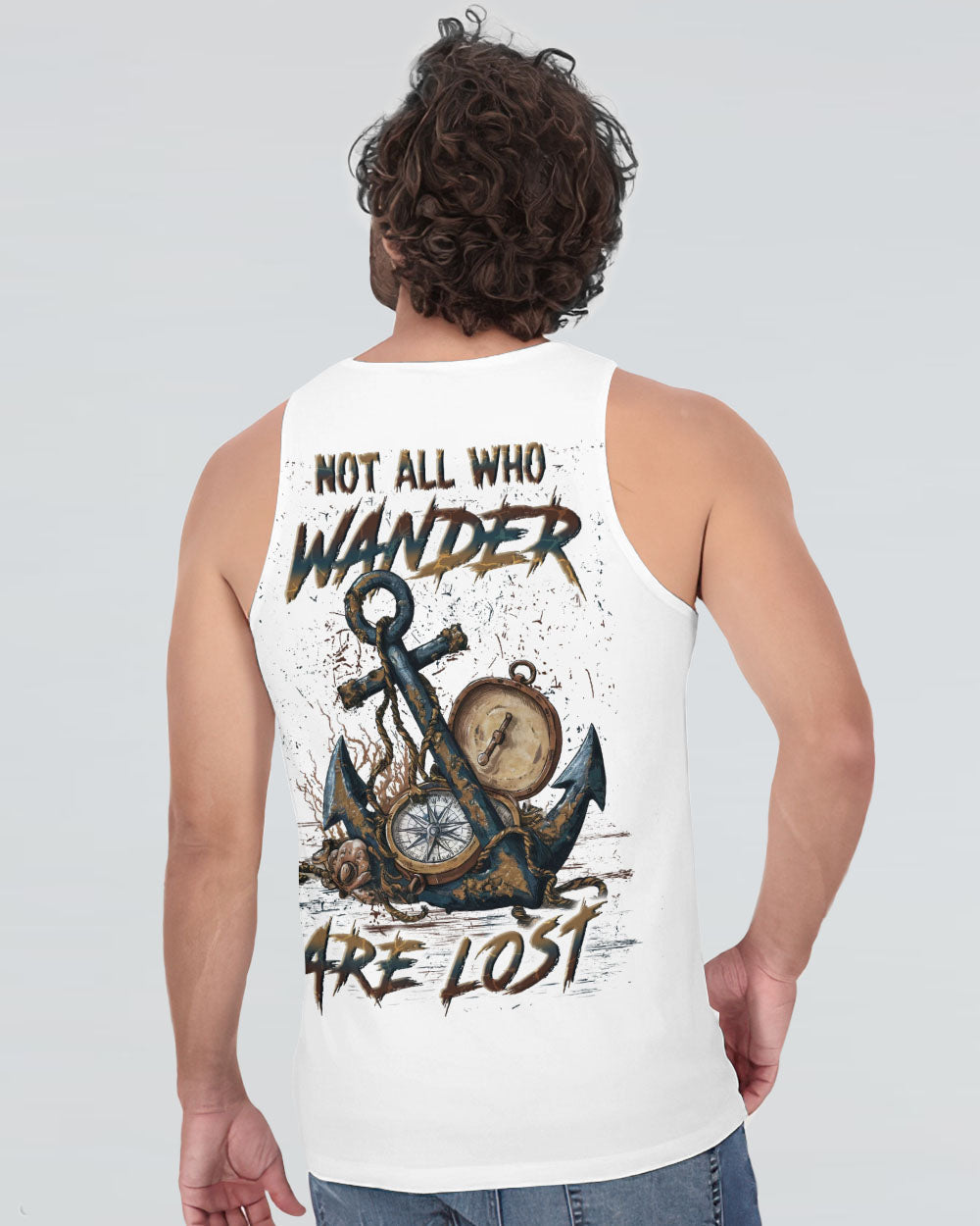 NOT ALL WHO WANDER ARE LOST ANCHOR COMPASS ALL OVER PRINT - YHLN0204251