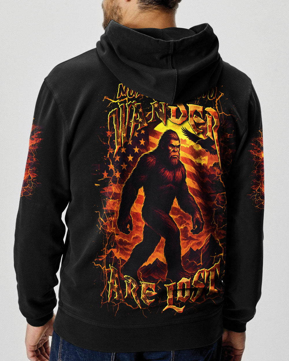 NOT ALL WHO WANDER ARE LOST BIGFOOT ALL OVER PRINT - YHLN0206254