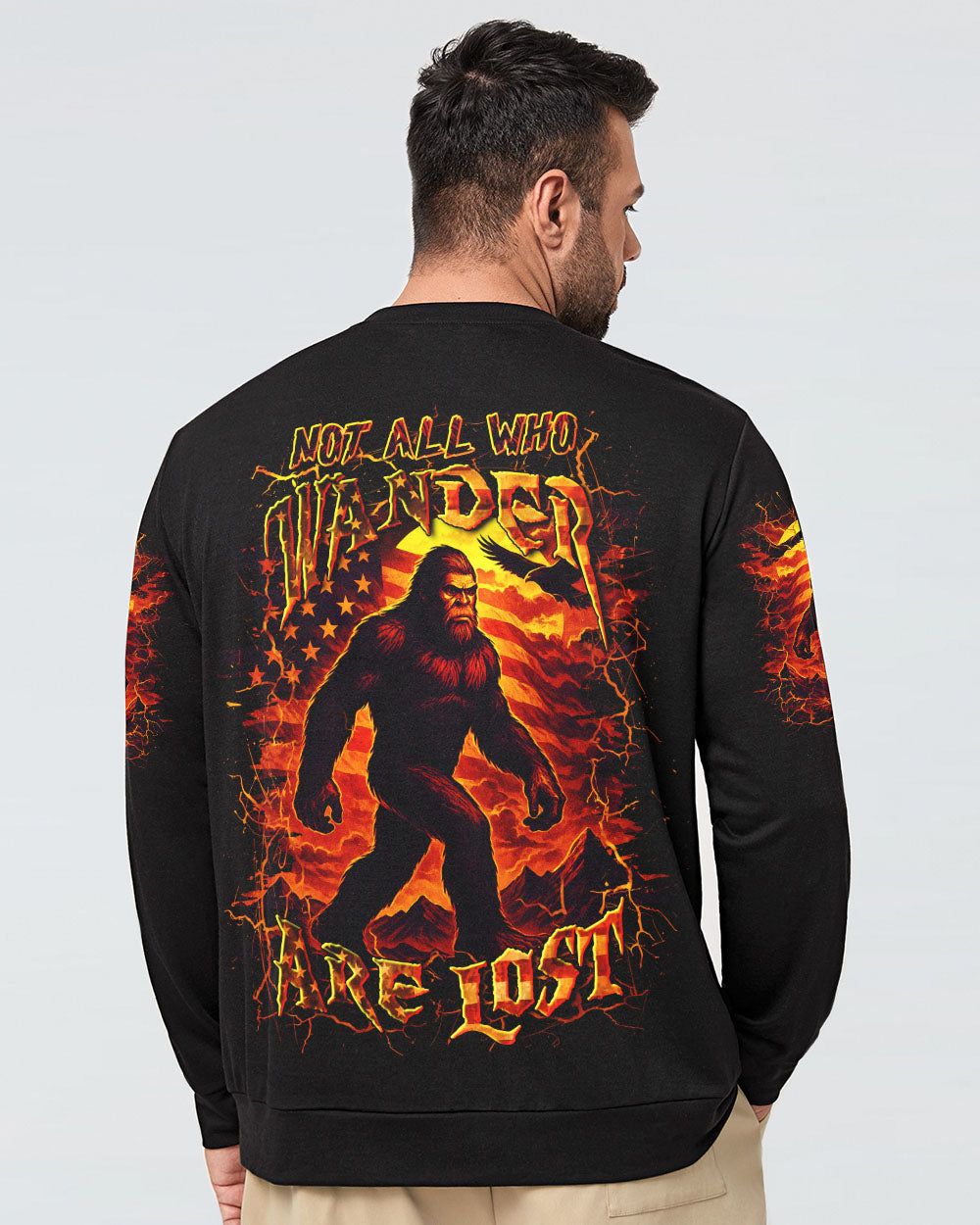 NOT ALL WHO WANDER ARE LOST BIGFOOT ALL OVER PRINT - YHLN0206254