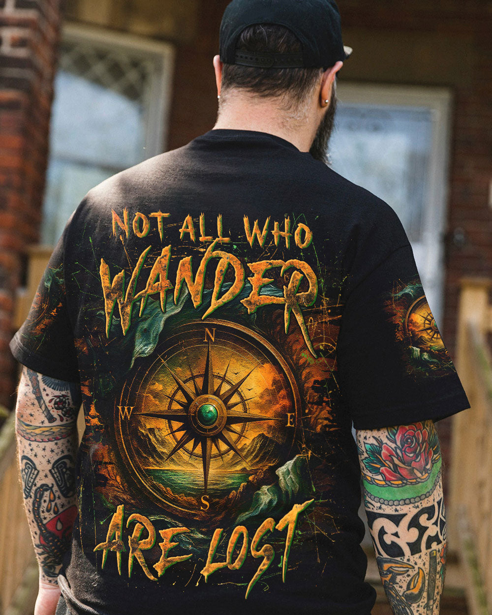 NOT ALL WHO WANDER ARE LOST COMPASS ALL OVER PRINT - YHLN0306254