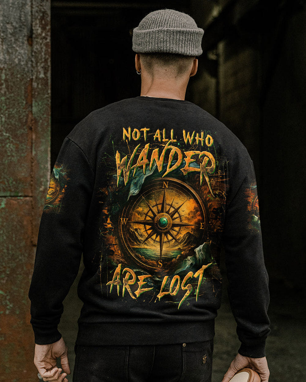 NOT ALL WHO WANDER ARE LOST COMPASS ALL OVER PRINT - YHLN0306254