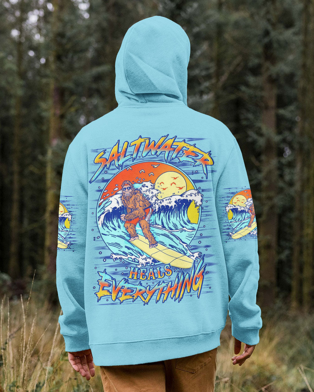 SALTWATER HEALS EVERYTHING BIGFOOT ALL OVER PRINT - YHLN0407254