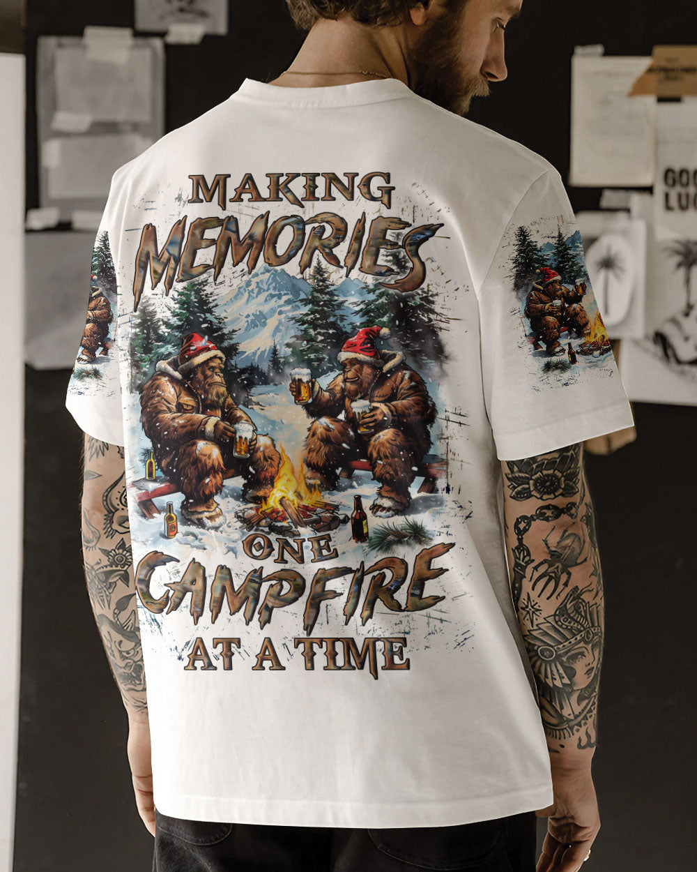MAKING MEMORIES ONE CAMPFIRE AT A TIME CHRISTMAS ALL OVER PRINT - YHLN0410241