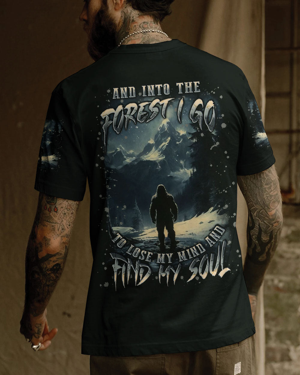 AND INTO THE FOREST I GO BIGFOOT ALL OVER PRINT - YHLN0412251