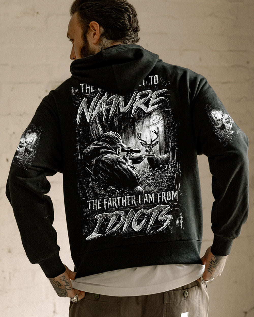 THE CLOSER I GET TO NATURE HUNTING ALL OVER PRINT - YHLN0512252