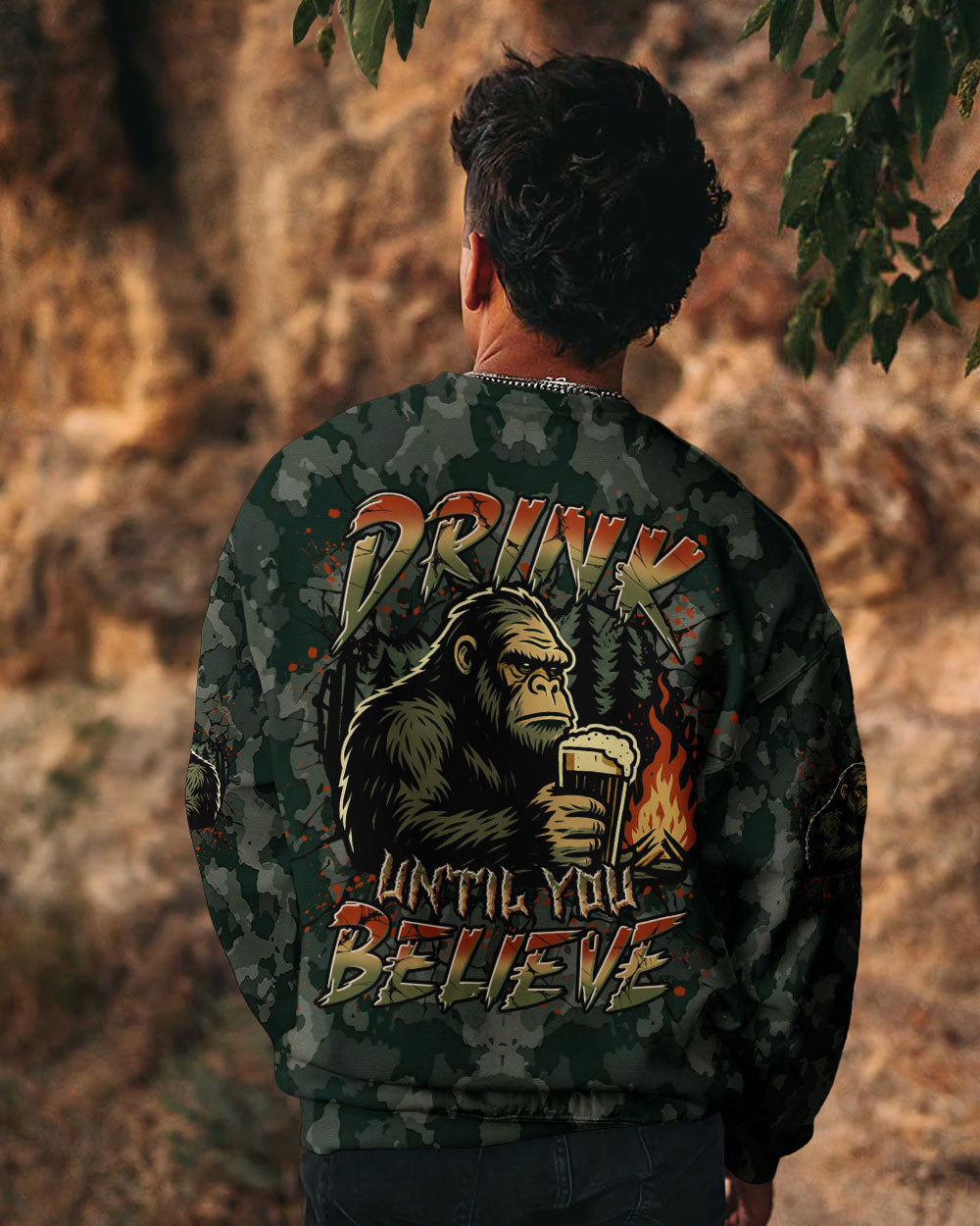 DRINK UNTIL YOU BELIEVE BIGFOOT ALL OVER PRINT - YHLN0606254