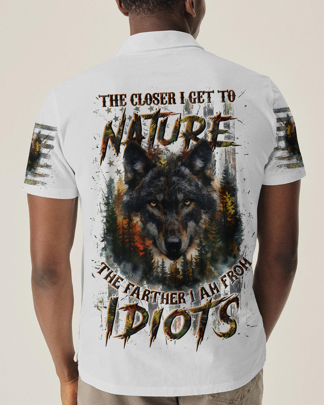 THE CLOSER I GET TO NATURE WOLF ALL OVER PRINT - YHLN0910251