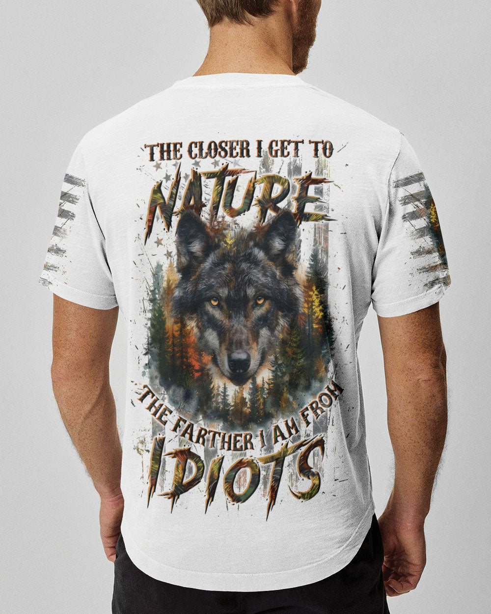 THE CLOSER I GET TO NATURE WOLF ALL OVER PRINT - YHLN0910251