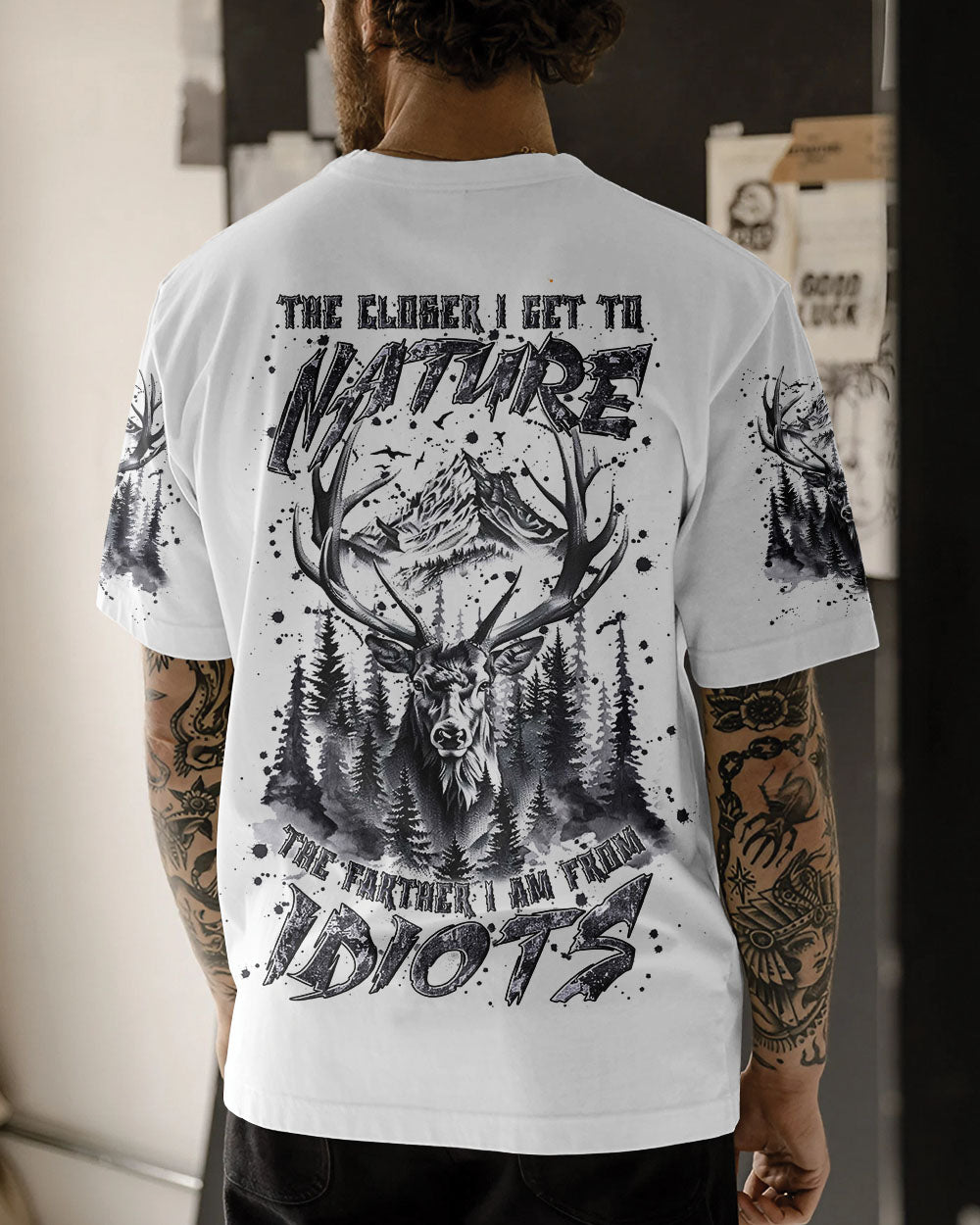 THE CLOSER I GET TO NATURE DEER ALL OVER PRINT - YHLN1002253